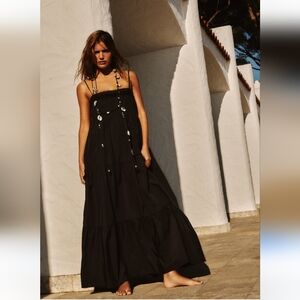 BNWT! Zara tiered poplin midi dress